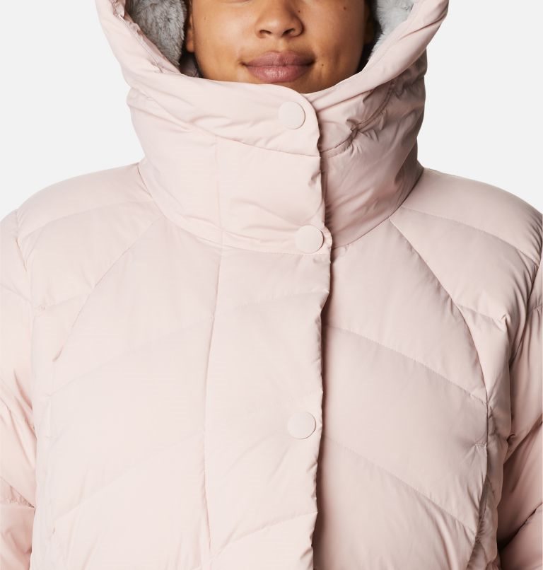 Women's Columbia Ember Springs Long Down Jackets Pink | Plus Size CA-C64A5